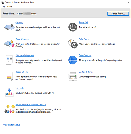 figure: Canon IJ Printer Assistant Tool